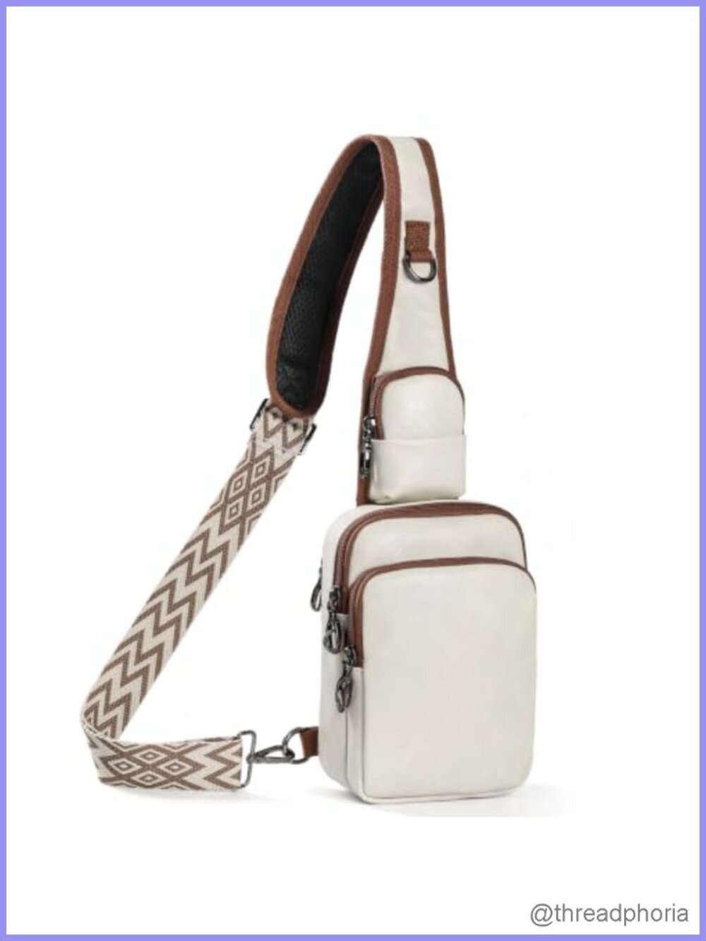 Vegan Leather Sling Bag RFID Blocking Anti-Theft Travel Crossbody for Women